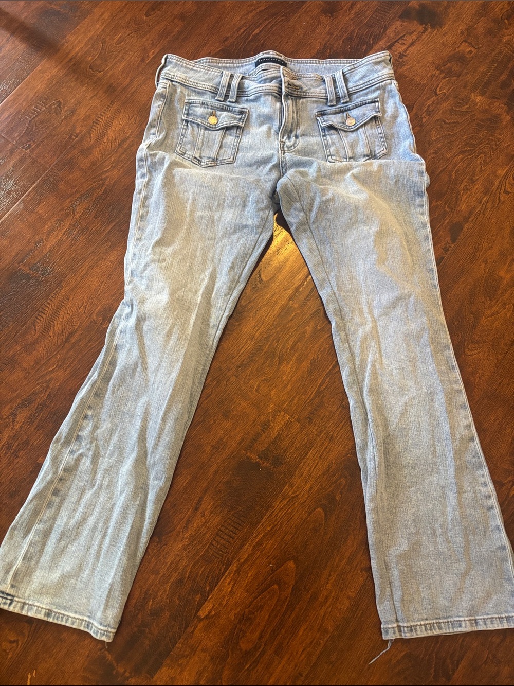 Aeropostale Light Wash Flared Wide Leg Jeans